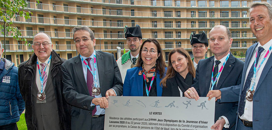 Remise des clés du Vortex aux Jeux Olympiques de la Jeunesse Lausanne 2020